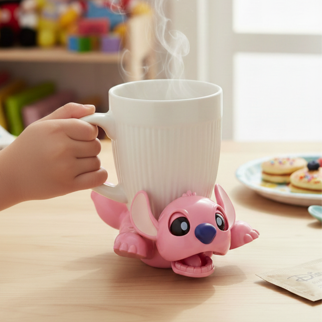 💫 Posavasos mágico de Stitch – cambia de expresión al presionarlo