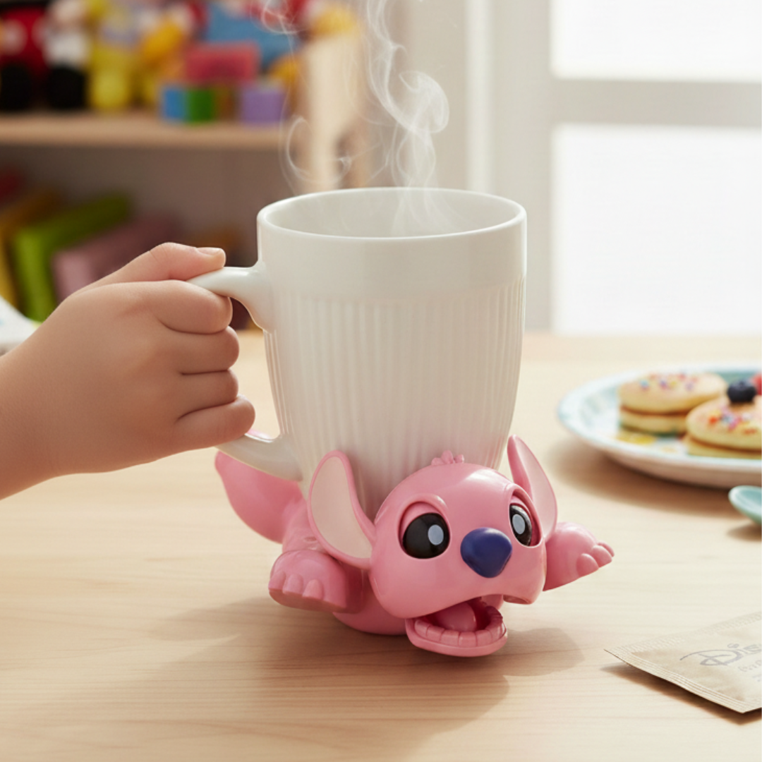 💫 Posavasos mágico de Stitch – cambia de expresión al presionarlo