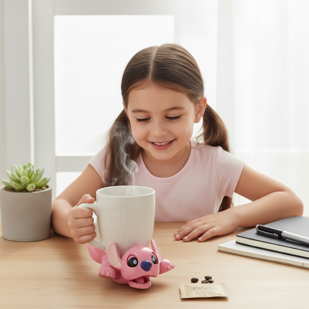 💫 Posavasos mágico de Stitch – cambia de expresión al presionarlo